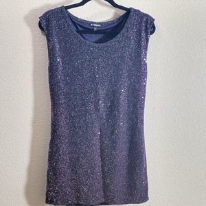 Express purple sequin mini dress sleeveless Size Medium